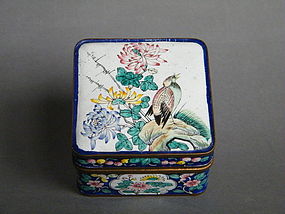 19/20C Chinese Enamel Box and Cover 1891-1908 Guangxu