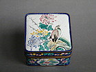 19/20C Chinese Enamel Box and Cover 1891-1908 Guangxu