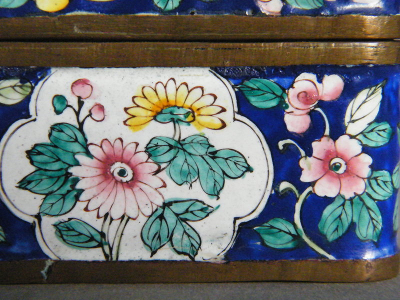 19/20C Chinese Enamel Box and Cover 1891-1908 Guangxu