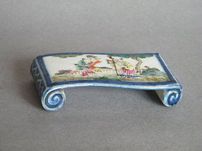 18th Century Famille Rose Scholar's Ink Stand, Qianlong