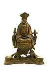 17C Chinese Lacquer Bronze Guan Kwan Yin Buddha