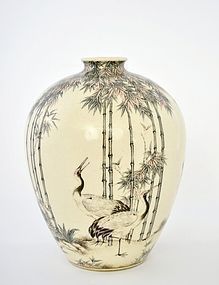 Meiji Japanese Studio Satsuma Vase Ito Tozan Sg