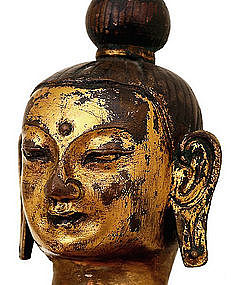 18C Chinese Tibetan Copper Repousse Buddha