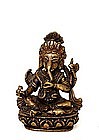 16C India Hindu Bronze Ganesh Elephant Buddha
