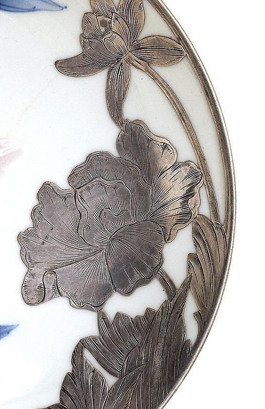 Meiji Japanese Studio Plate Shofu w Silver