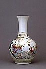 Lg 19C Chinese Famille Rose Vase 8 Immortals Cross Sea