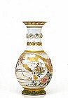 Lg Meiji Japanese Makuzu Kozan Studio Vase w Figurine