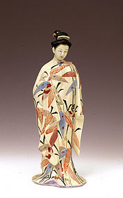 Japanese Satsuma Studio Nude Geisha Miyanaga Tozan