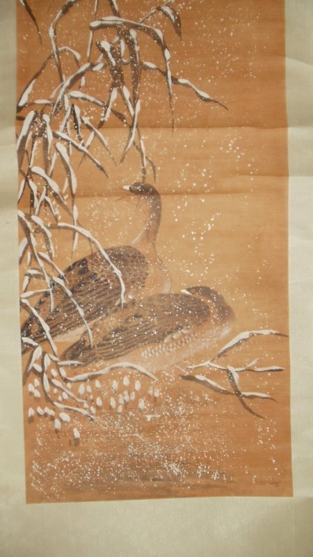 Wild Geese and Snowy Reeds  by Wang Wu