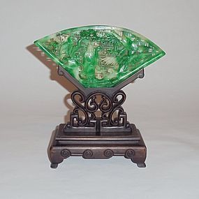 An Exquisite and Rare Jadeite Table Screen
