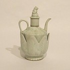 A Qingbai Glazed Wine Pot with Lotus- Shaped Warmer