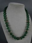 An-Exquisite-Vintage-Green-Jade-Necklace-with-Gold-Spacers  An-Exquis