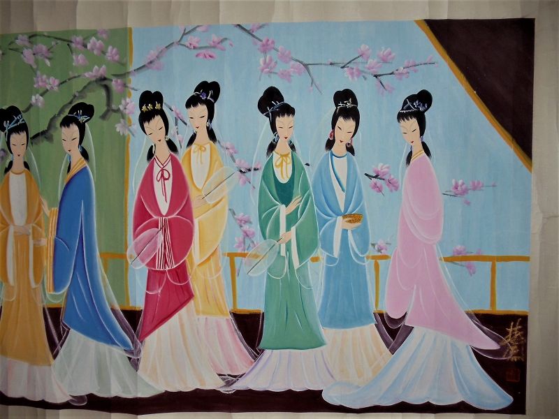 Eight Beauties in Traditional / Lin Fengmian (1900-1991)