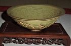 A Rare Song Dynasty Yaozhouyao Bowl with Crane / Medallion Motifs