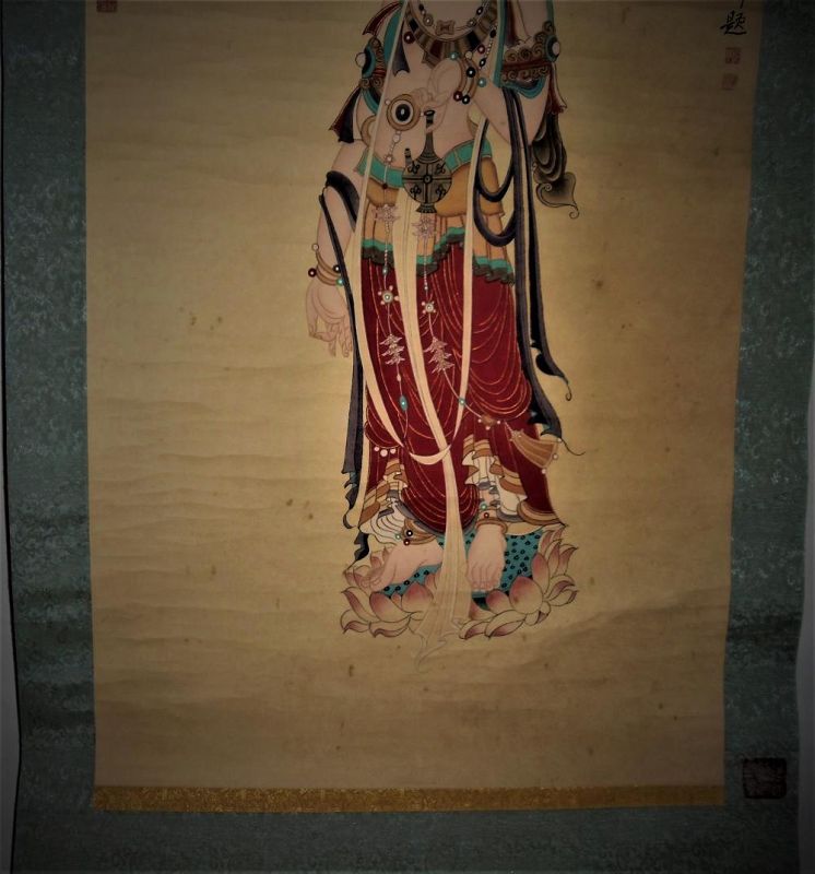 Zhang Daqian (1899-1983)張大千 / Guanyin in Style of a Tang Dynasty Mural