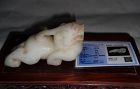 A Rare and Exquisite Hetian White Jade Sculpture of a Supernatural Pix