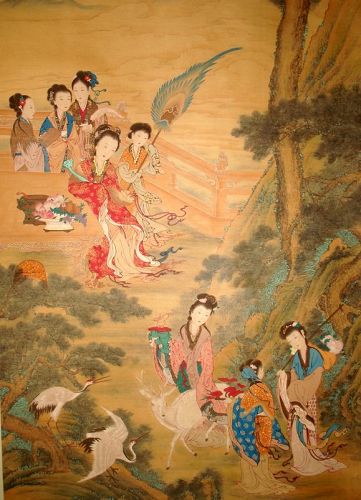Xu Yansun / A Birthday Celebration with Auspicious Deers and Crans