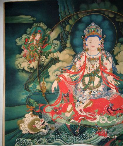 A Rare Mounted Portrait of Guanyin Attributed to Ding Yunpeng