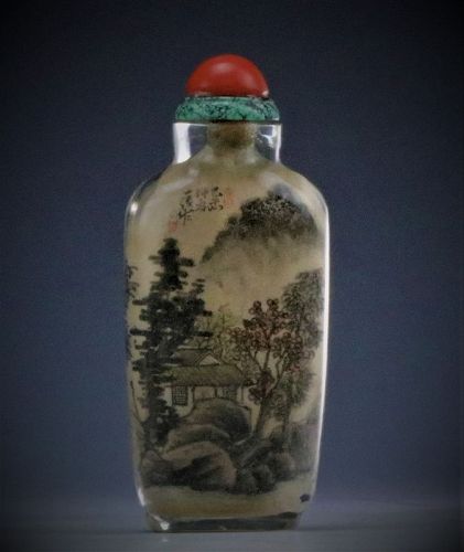 An Antique Inside Painted Rock Crystal Snuff Bottle, 19th Century