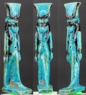 Egyptian bi-color faience amulet of Isis.