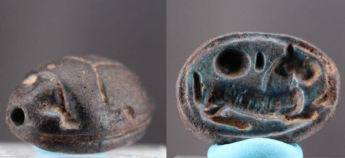 Ancient egyptian black steatite scarab amulet 2,3cm