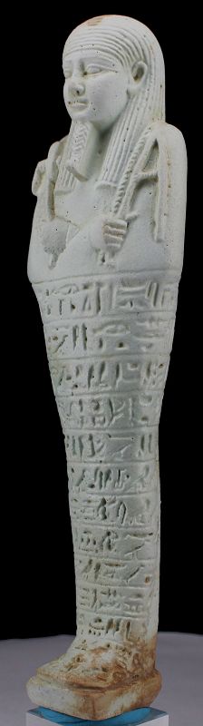 Ancient egyptian faience ushabti for Padusir - 19,6cm