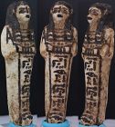 Ancient egyptian faience shabti for Nes-Iset 11,5cm