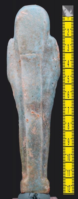 Ancient Egyptian faience Shabti of Negerin born to Heturu 12cm.