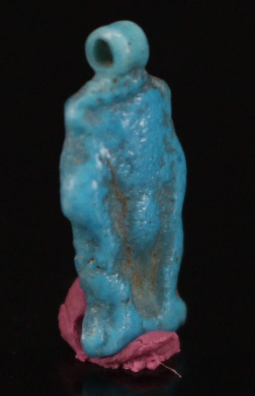 Ancient Egyptian Faience Amulet Of Bes 1,5 cm