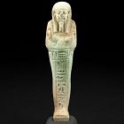 Ancient egyptian faience ushabti for "Pa-Du-Usir" - 13,1cm
