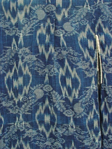 Antique kasuri kimono, hemp ikat