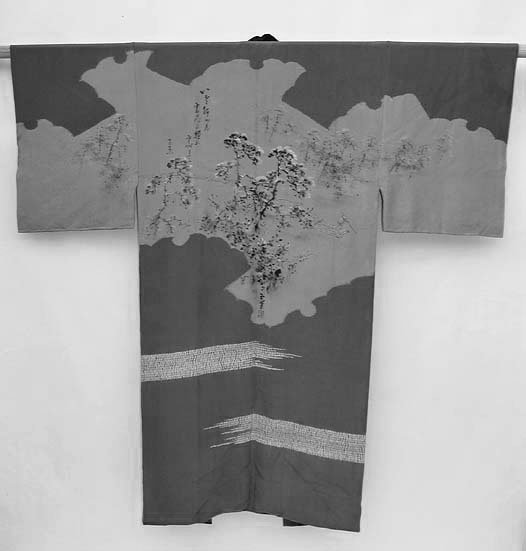 Landscape Art in Men's Silk Juban Kimono