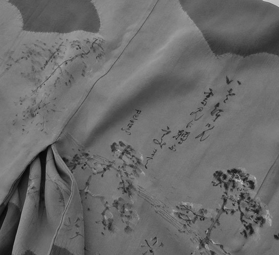 Landscape Art in Men's Silk Juban Kimono