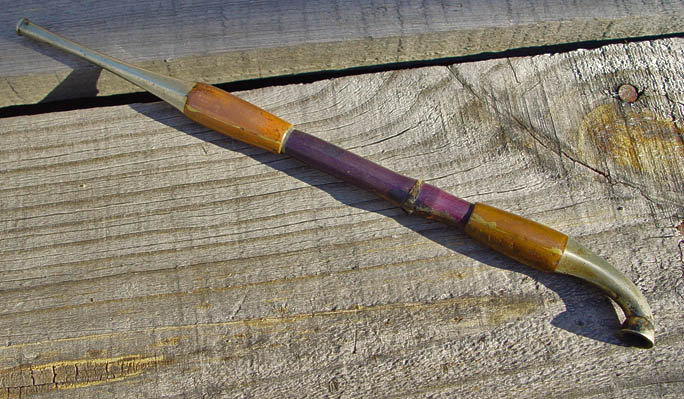 Antique Japanese Silver and Copper Tobacco Pipe