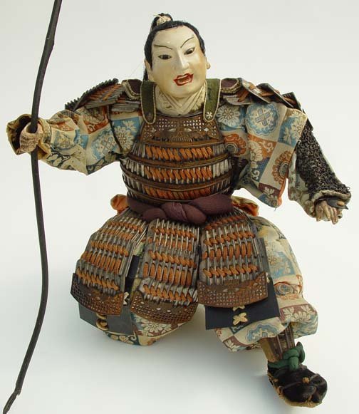 Antique Japanese Doll, Large Retainer Doll