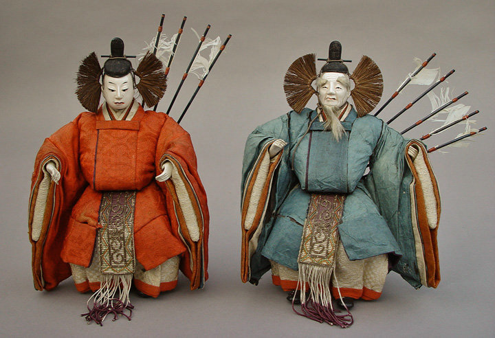 Antique Japanese Hina Dolls, Daijin Ningyo