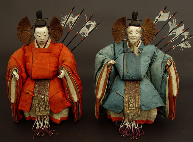 Antique Japanese Hina Dolls, Daijin Ningyo