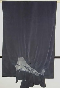 Silk Shawl with Tie-dyed Mt. Fuji Design