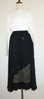 Black Silk Skirt with Shibori Tie-dye