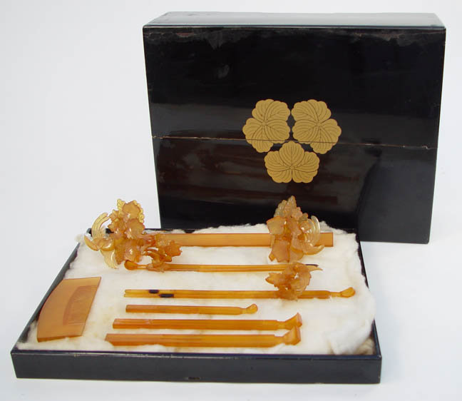 Antique Bridal Kanzashi Set, Japanese Hair Ornament