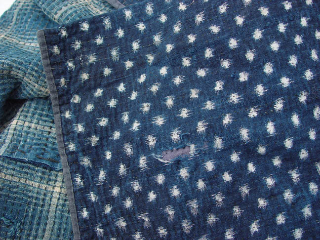 Antique Japanese Kasuri Jacket, Sashiko Stitches #2