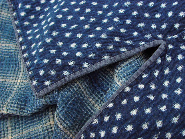 Antique Japanese Kasuri Jacket, Sashiko Stitches #2