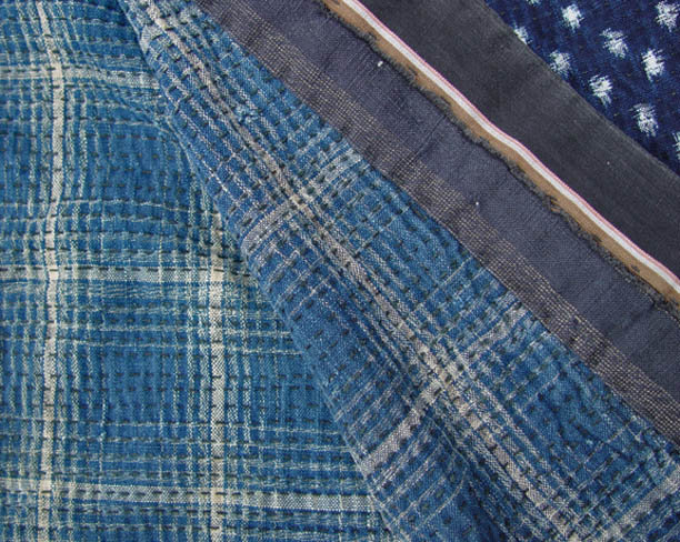 Antique Japanese Kasuri Jacket, Sashiko Stitches #2