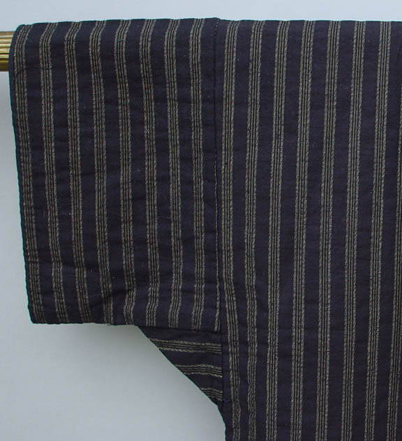 Japanese Cotton Jacket, Stripes, Sashiko Stitches