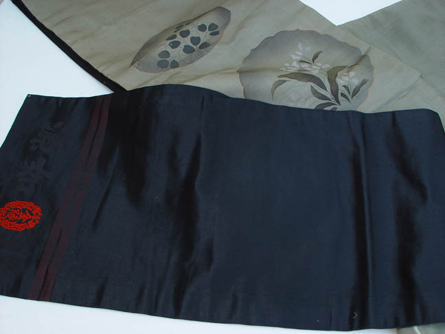 Antique Japanese Silk Obi, Nyogen Chu-ya Obi