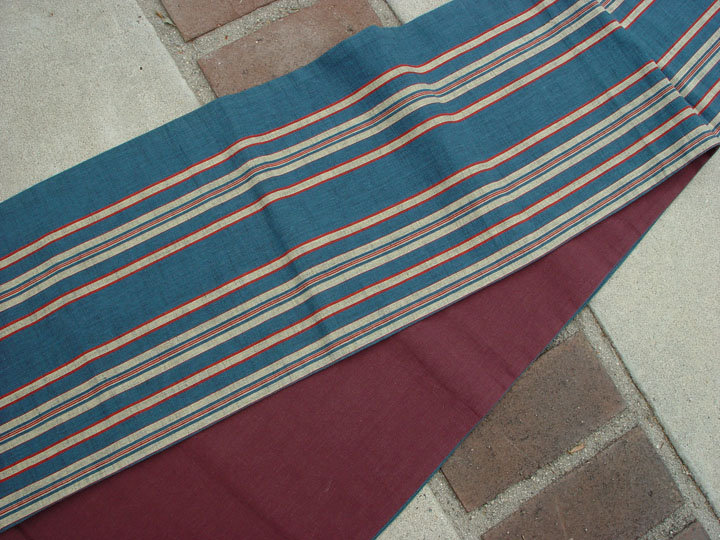 Japanese Cotton Obi, Stripes, New Condition