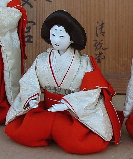 Japanese Antique Hina Doll Ladies in Waiting Dolls
