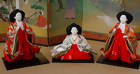 Japanese Hina Dolls, Three Jyokan, Ladies-in-waiting