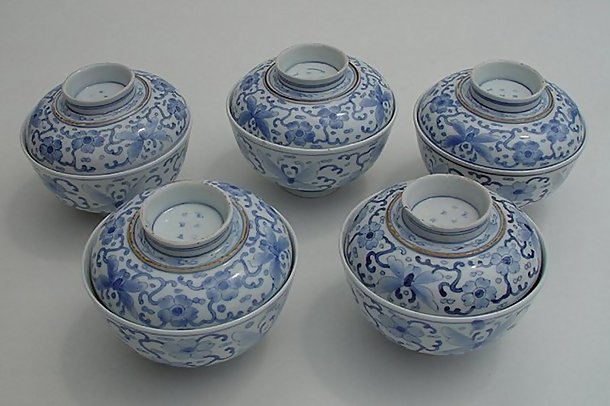 Hirado Blue and White Sometsuke bowls