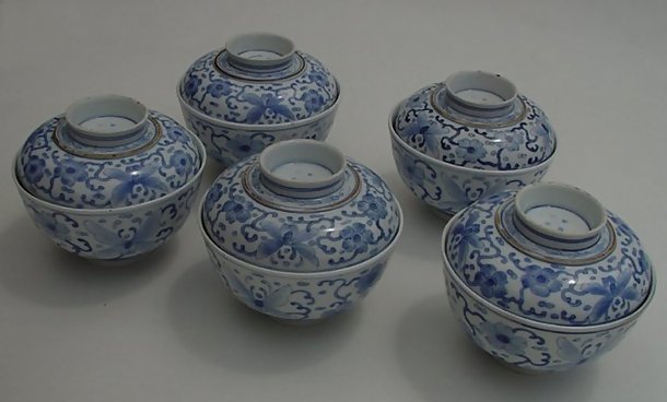 Hirado Blue and White Sometsuke bowls